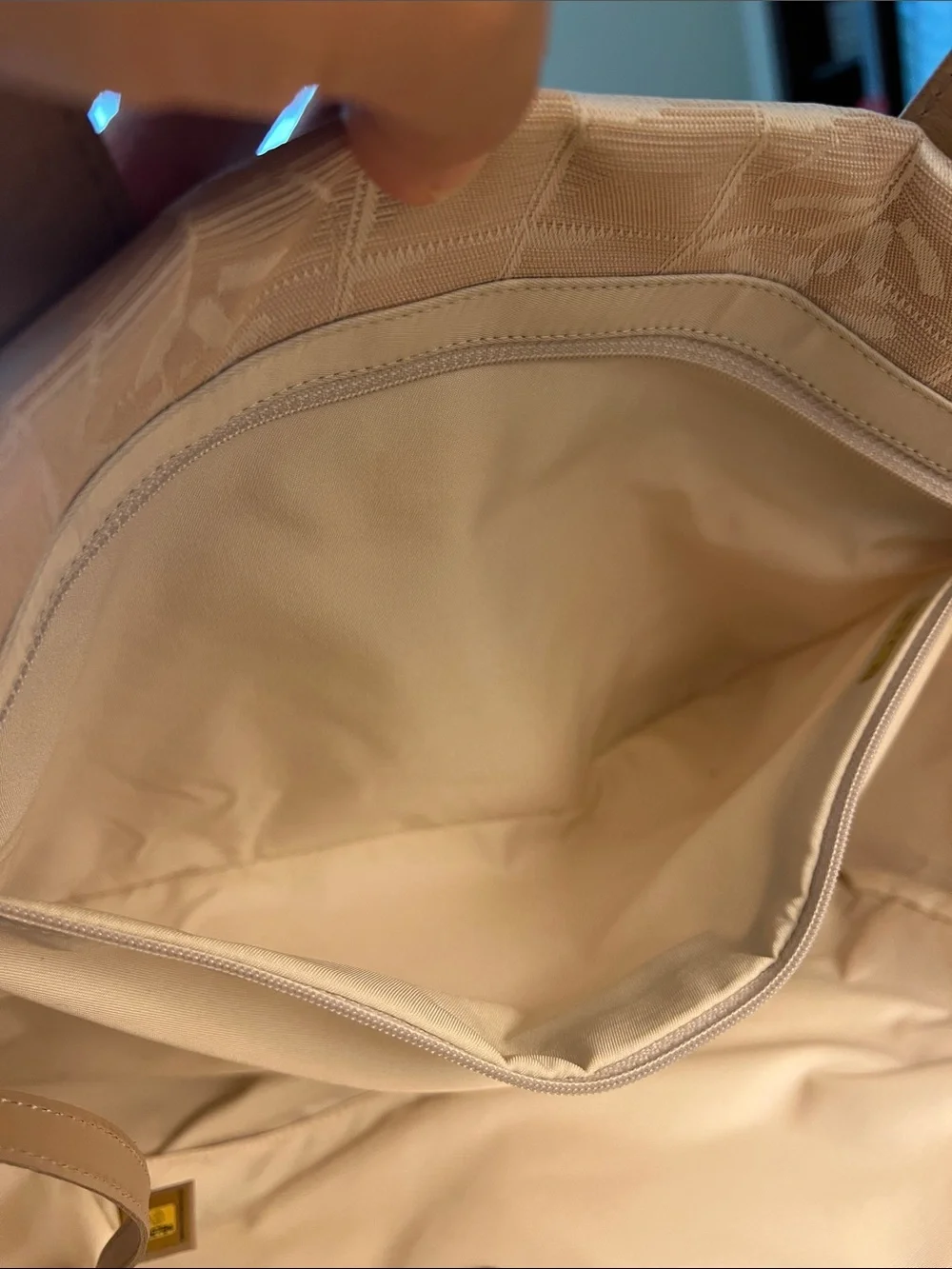 Authentic Chanel Beige/blush Canvas Tote Bag - Picture 13 of 17